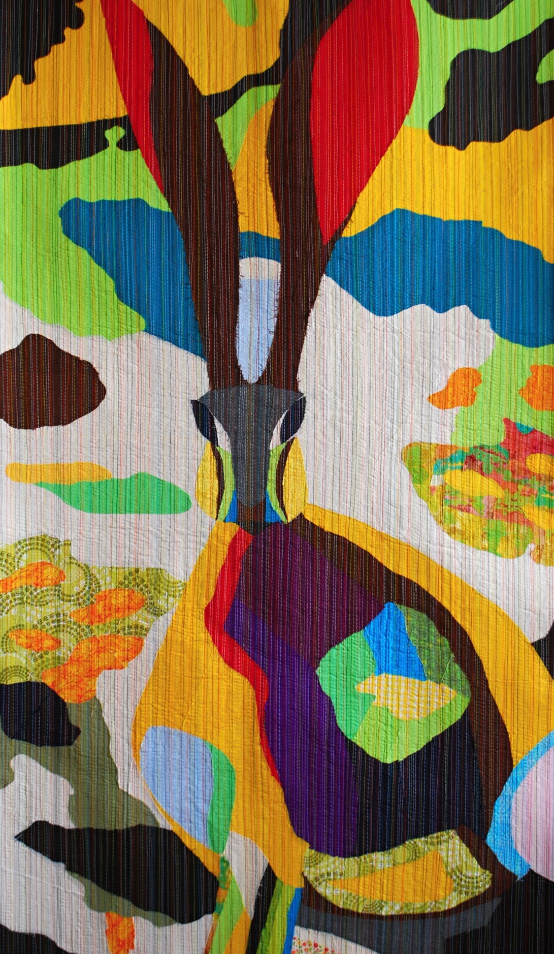 genevieve guadalupe tochtli art quilt 120x70cm 2016